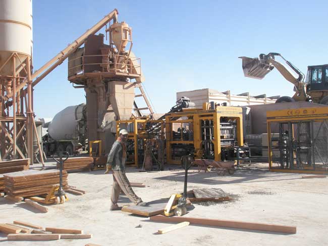 阿爾及利亞砌塊磚機客戶